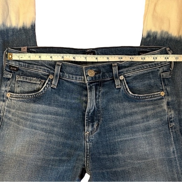 CITIZENS OF HUMANITY Agnes Crop Mid
Rise Slim Straight dark wash Jeans, size 26 - Picture 7 of 12